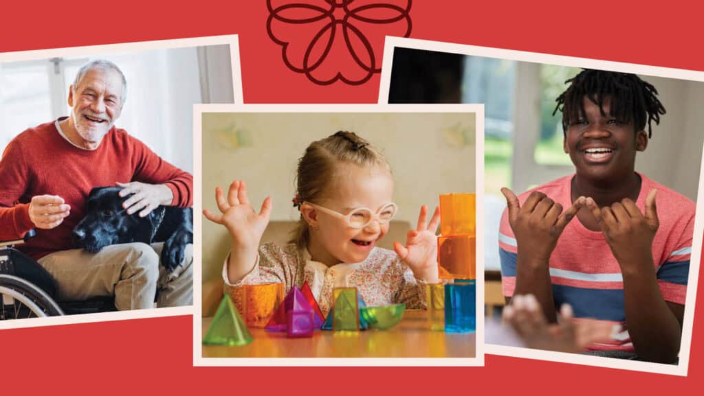 Conference banner showing range of care recipients